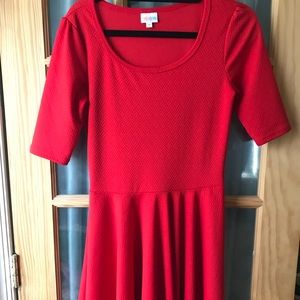 Red LuLaRoe Nicole dress, size medium